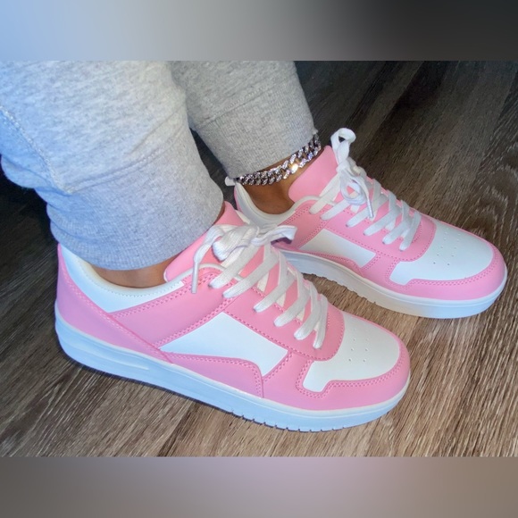 Shoes - Pink And White Sneakers